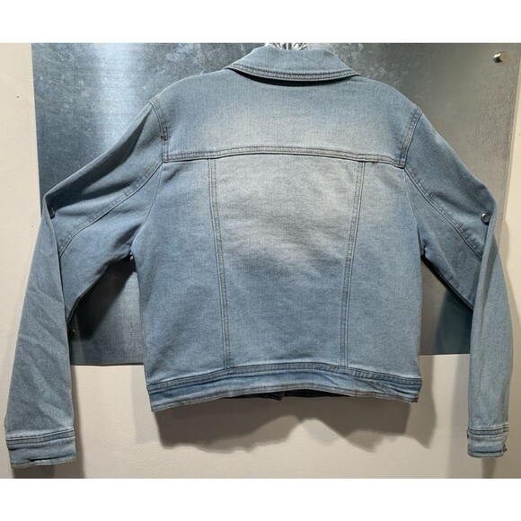 Jou Jou Premium Outerwear Stretch Denim Jacket New With Macy's Backstage Tag L - Picture 3 of 16